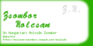 zsombor molcsan business card