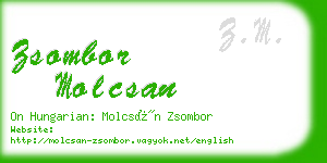 zsombor molcsan business card